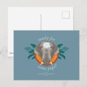 Carte Postale Prêt pour le Yoga ? - Le Lotus Blanc (Devant / Derrière)