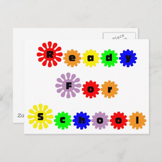 Carte Postale Prêt Pour L'École (Devant / Derrière)