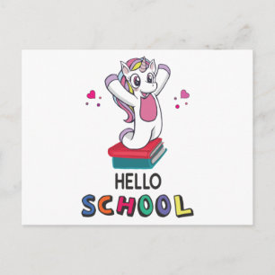 Carte Postale Prêt pour l'école en ligne