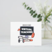 Carte Postale Prêt pour l'enseignement virtuel (Debout devant)