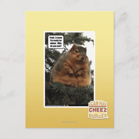 Carte Postale Prêt pour l'hiver (Devant)