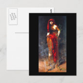Carte Postale Prêtesse de Delphi ~ Collier Peinture d'art (Devant / Derrière)