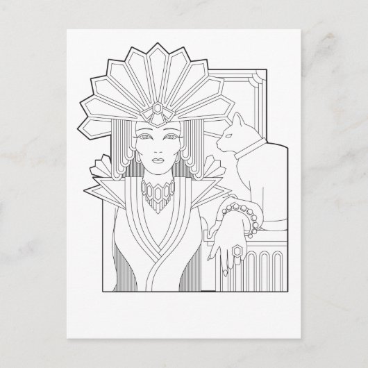 Carte Postale Prêtesse Deco (Devant)
