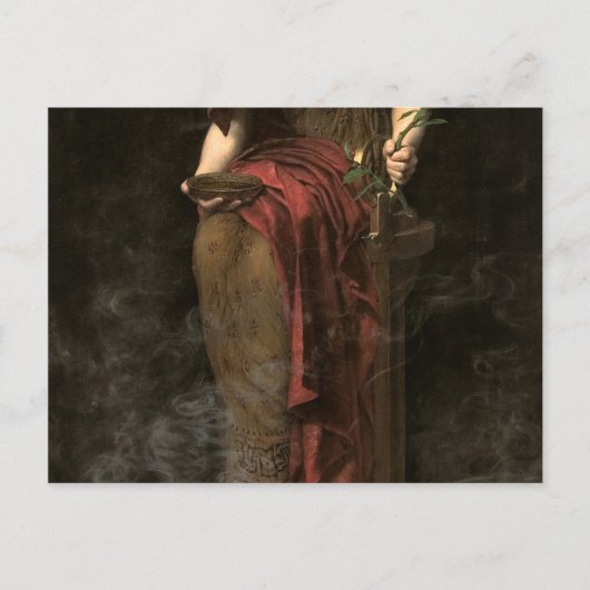 Carte Postale Prêtresse de Delphes, 1891 par John Collier (Devant)