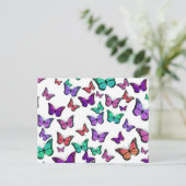 Carte Postale Pretty Colorful Butterflies Pattern (Debout devant)