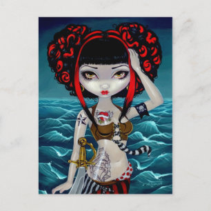 Carte postale "Pretty Pirate Polly"