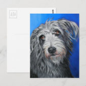 Carte Postale 'Pretty Poppy' - Lurcher girl (Devant / Derrière)