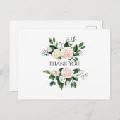 Carte Postale Pretty rose Peony Merci (Devant / Derrière)