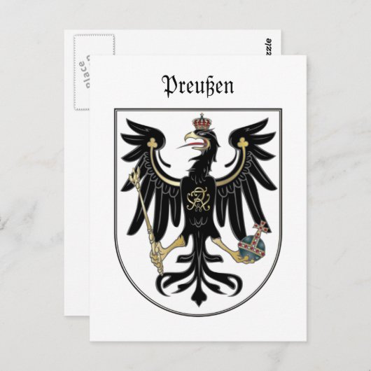 Carte Postale Preußen Adler (Devant / Derrière)