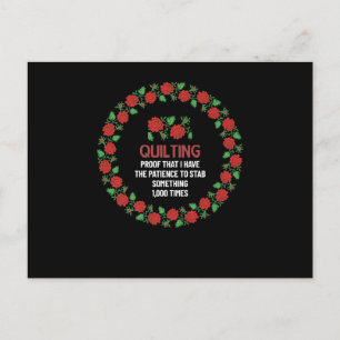 Carte Postale Preuve de couture que j'ai la patience de poignard