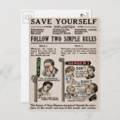 Carte Postale Prévention des virus (Devant / Derrière)