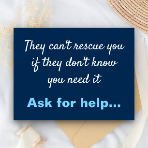 Carte Postale Prévention du suicide anti-dépression