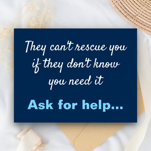 Carte Postale Prévention du suicide anti-dépression