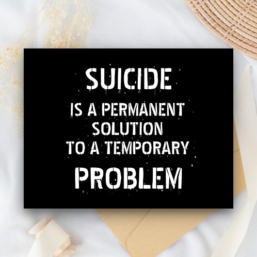 Carte Postale Prévention du suicide contre la dépression