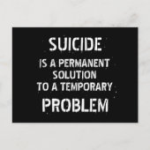 Carte Postale Prévention du suicide contre la dépression (Devant)