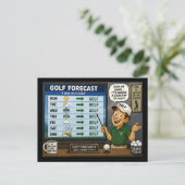 Carte Postale Prévisions de golf (Debout devant)