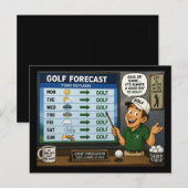 Carte Postale Prévisions de golf (Devant / Derrière)