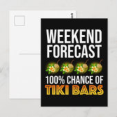 Carte Postale Prévisions de week-end - 100% de chances de bars T (Devant / Derrière)