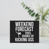 Carte Postale Prévisions de week-end - 100 % de chances de déchi (Debout devant)