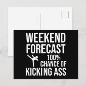 Carte Postale Prévisions de week-end - 100 % de chances de déchi (Devant / Derrière)