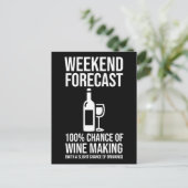 Carte Postale Prévisions de week-end - 100% de chances de vinifi (Debout devant)