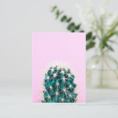 Carte Postale Prickley Cactus sur rose (Debout devant)