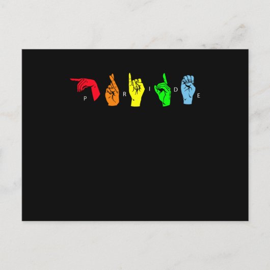 Carte Postale Pride ASL LGBTQ Sign Language (Devant)
