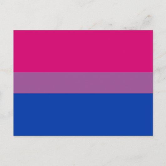 Carte Postale Pride bisexuelle (Bi Drapeau) (Devant)