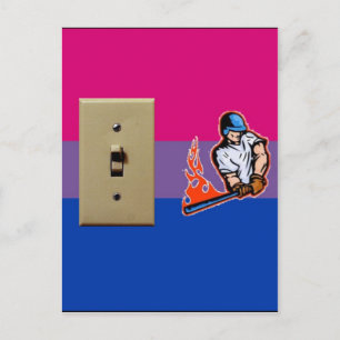 Carte Postale Pride bisexuelle "Switch Hitter"