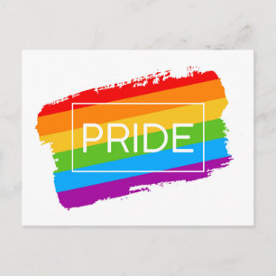 Carte Postale Pride Brushstroke Rainbow