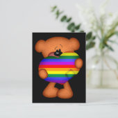 Carte Postale Pride Coeur Teddy Ours (Debout devant)