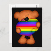 Carte Postale Pride Coeur Teddy Ours (Devant / Derrière)