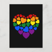 Carte Postale Pride- gay arc-en-ciel coeur de l'amour (Devant)