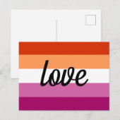 Carte Postale Pride lesbienne (Devant / Derrière)