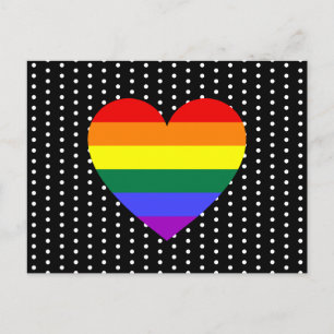 Carte Postale Pride LGBT Coeur arc-en-ciel