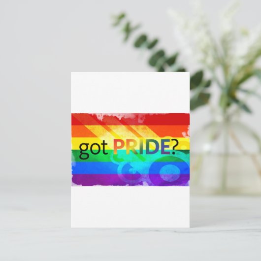 Carte Postale Pride LGBT Flag (Debout devant)