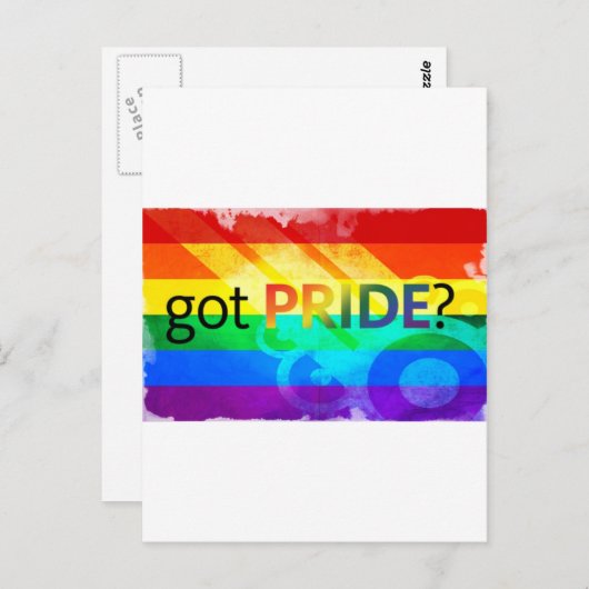 Carte Postale Pride LGBT Flag (Devant / Derrière)