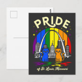 Carte Postale  Pride of St. Louis City Missouri Cats Rainbow Fla (Devant / Derrière)