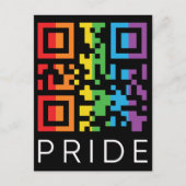 Carte Postale Pride Rainbow QR Code LGBTQIA+ (Devant)