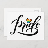 Carte Postale Pride Script Heart (Devant / Derrière)