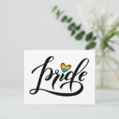 Carte Postale Pride Script Heart (Debout devant)