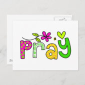 Carte Postale Prier (Devant / Derrière)