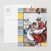 Carte Postale "Prier avec maman" Vintage (Devant / Derrière)