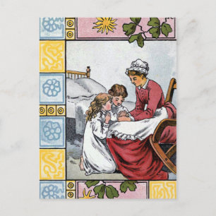 Carte Postale "Prier avec maman" Vintage