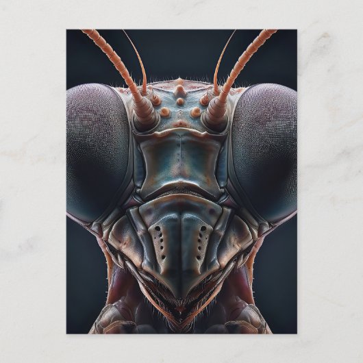 Carte Postale Prier Mantis Fermer Macro (Devant)