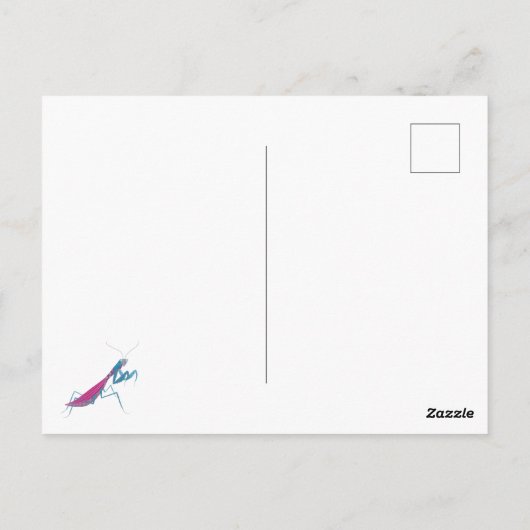 Carte Postale Prier Mantis Texte personnalisé (Dos)