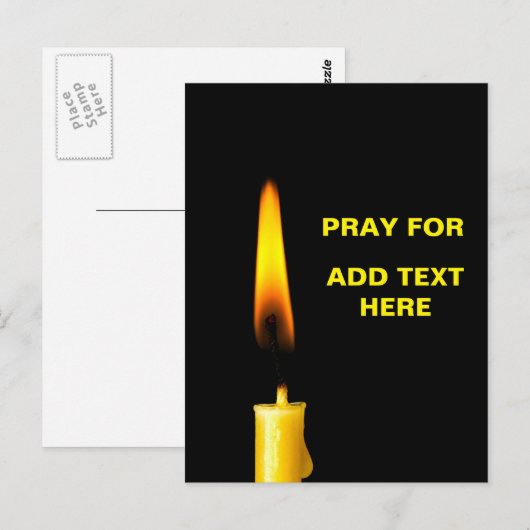 Carte Postale Prier pour ajouter du texte (Devant / Derrière)