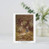 Carte Postale Prier Une Fille Paysanne Dans Les Bois Par Carl Sp (Debout devant)