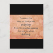 Carte Postale Prière (Devant)