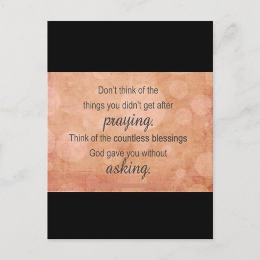 Carte Postale Prière (Devant)